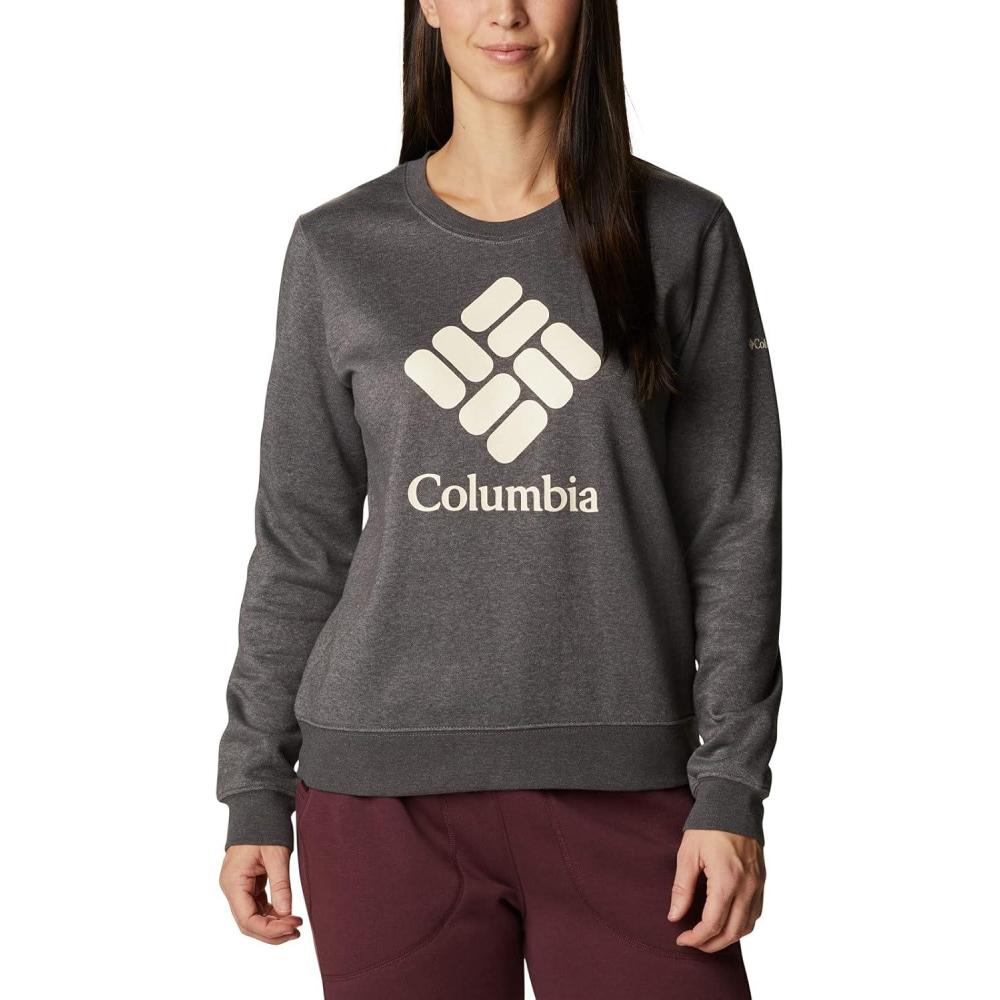 imageColumbia womens Columbia Trek Graphic CrewTrek Graphic CrewCharcoal HeatherStacked Gem