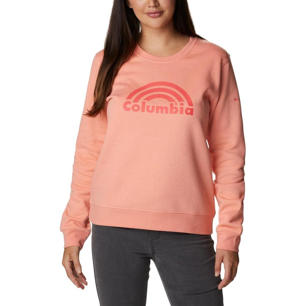 imageColumbia womens Columbia Trek Graphic CrewTrek Graphic CrewCoral Reef Rainbow