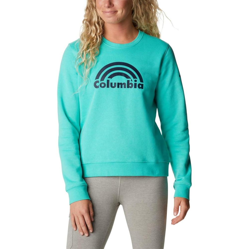 imageColumbia womens Columbia Trek Graphic CrewTrek Graphic CrewElectric Turquoise Rainbow
