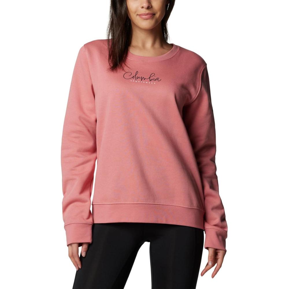 imageColumbia womens Columbia Trek Graphic CrewTrek Graphic CrewPink AgaveScript