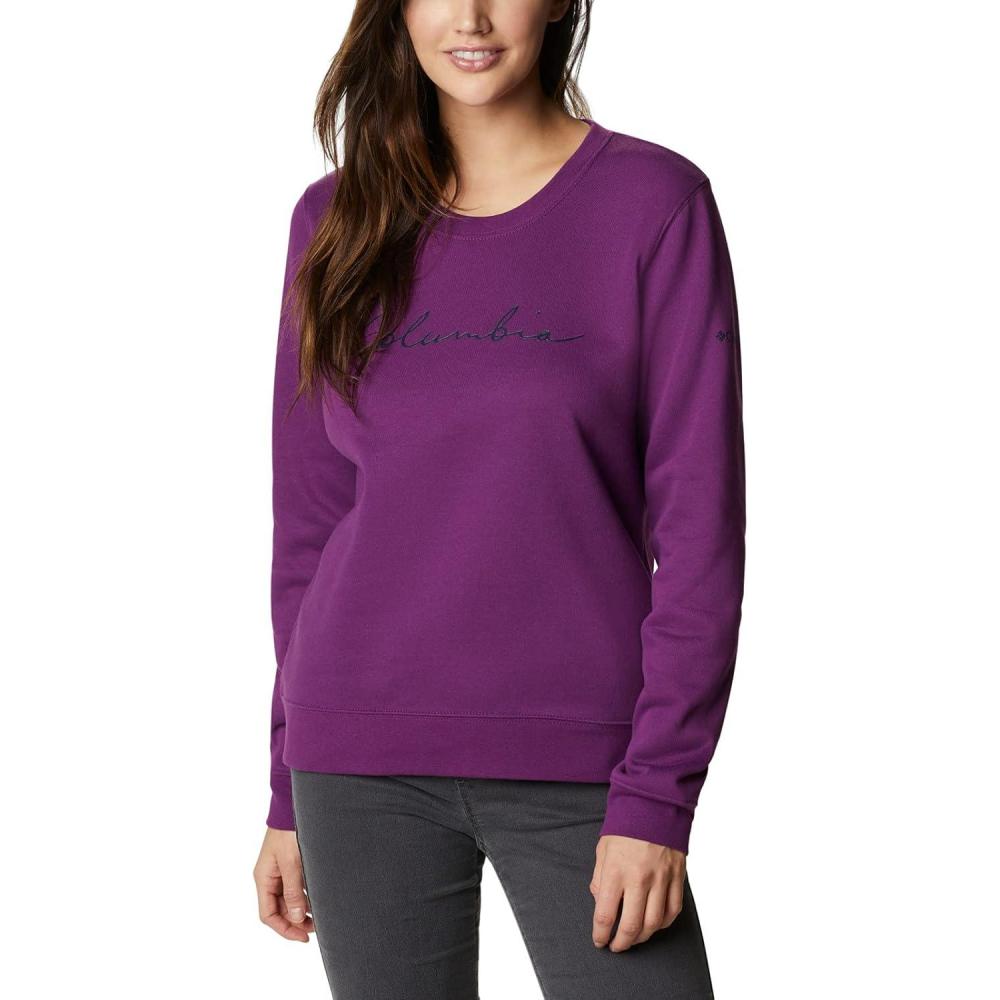 imageColumbia womens Columbia Trek Graphic CrewTrek Graphic CrewPlumScript Logo