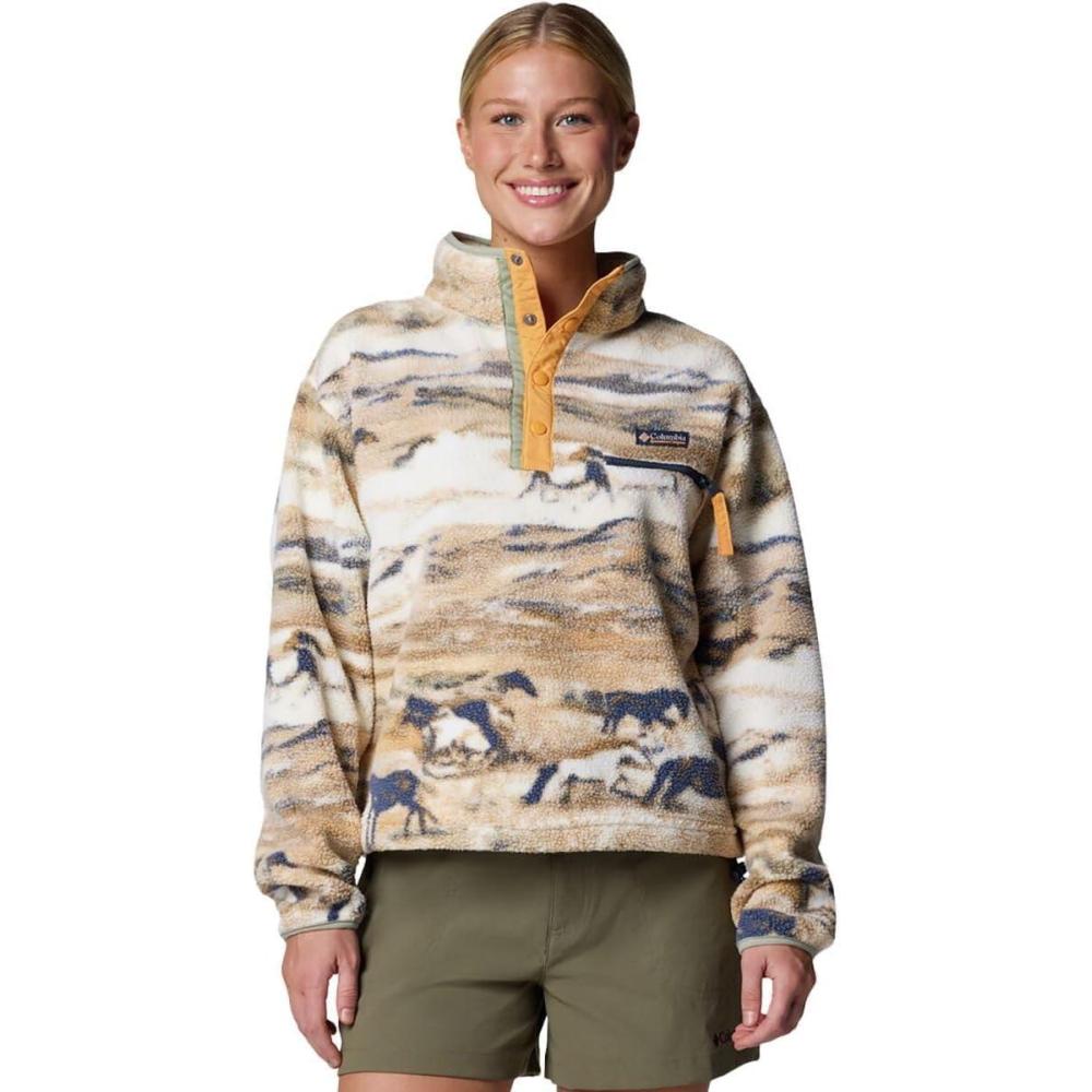 imageColumbia womens Helvetia Ii Printed Cropped Half SnapFig Pasteled Multi