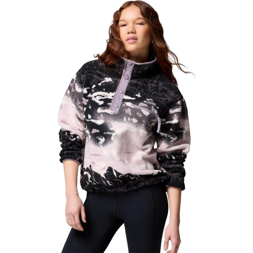 imageColumbia womens Helvetia Ii Printed Cropped Half SnapShale Purple SistersShale Purple
