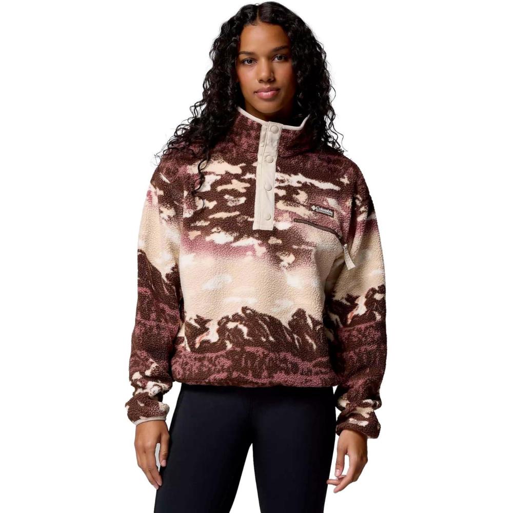 imageColumbia womens Helvetia Ii Printed Cropped Half SnapTobacco SistersDark Stone