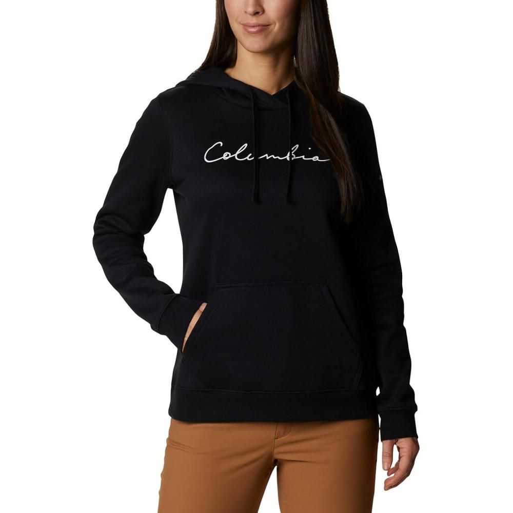 imageColumbia womens Trek Graphic Treatment HoodieBlackScript Logo