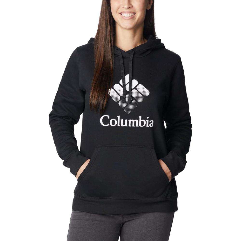 imageColumbia womens Trek Graphic Treatment HoodieBlackWhite Csc Stacked Logo