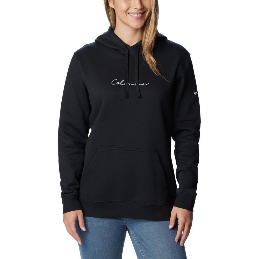imageColumbia womens Trek Graphic Treatment HoodieBlackWhite Logo