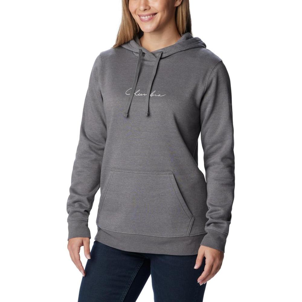 imageColumbia womens Trek Graphic Treatment HoodieCity Grey HeatherWhite Logo