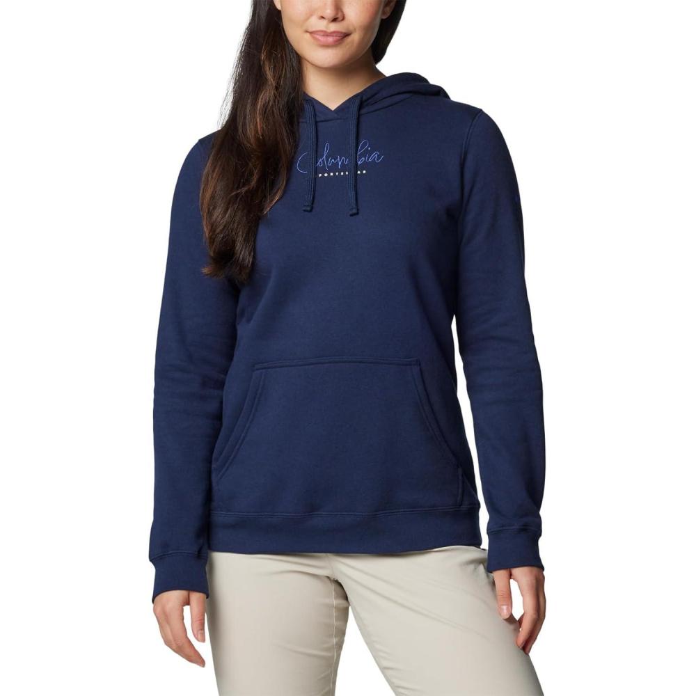 imageColumbia womens Trek Graphic Treatment HoodieCollegiate NavyCasual Script