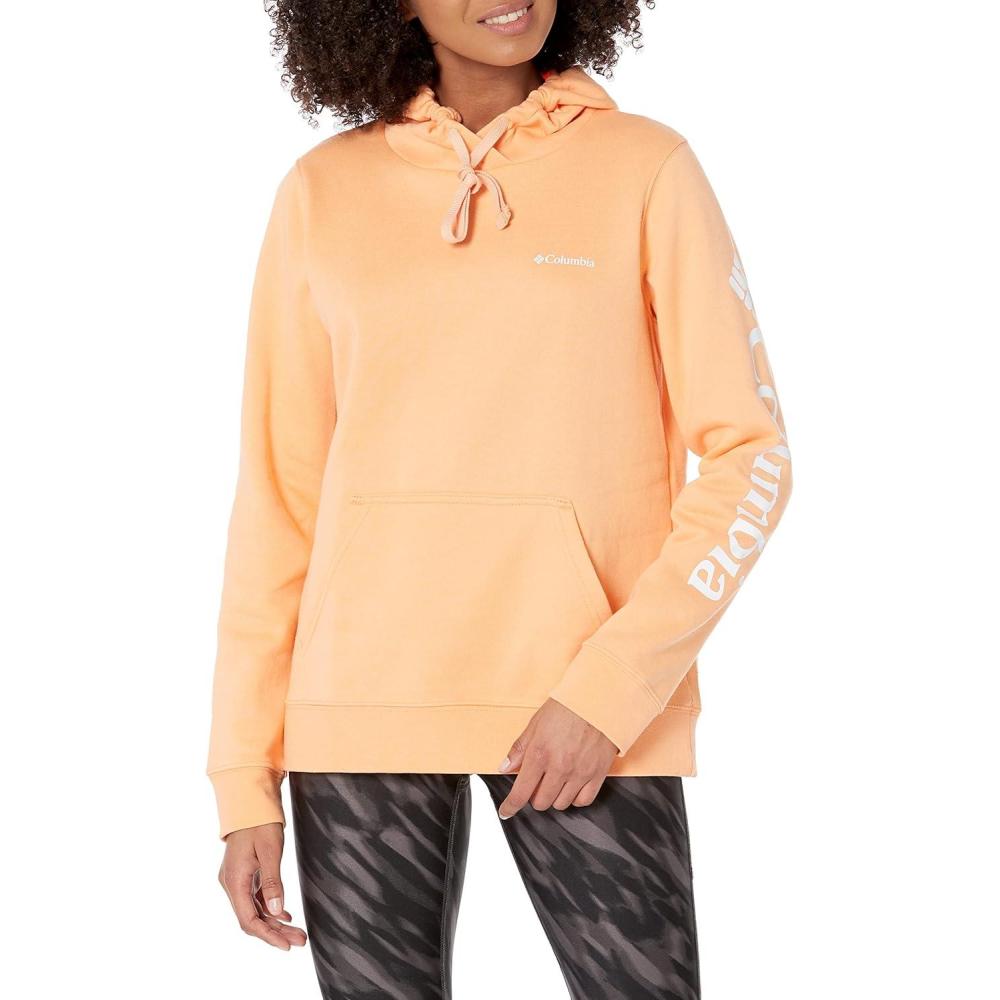 imageColumbia womens Trek Graphic Treatment HoodiePeachWhite Logo