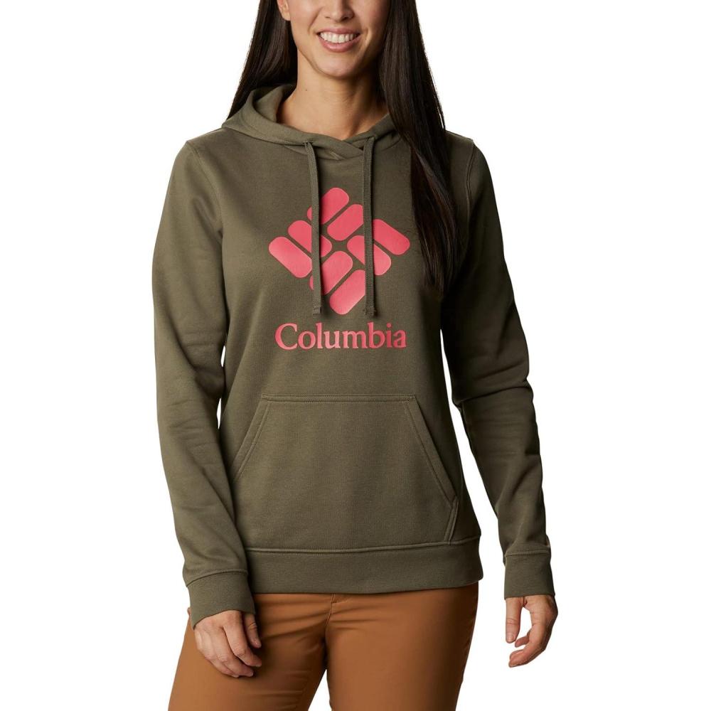 imageColumbia womens Trek Graphic Treatment HoodieStone GreenStacked Gem