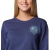 Columbia Women’s Pfg Graphic Sweatshirt Crew(Nocturnal/Crushed Blue Rookery Palms Lc)