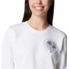 Columbia Women’s Pfg Graphic Sweatshirt Crew(White/Collegiate Navy Rookery Palms Lc)
