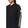 Columbia Women’s Trek Graphic Hoodie(Black/Gem Columbia Sleeve)