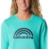 Columbia womens Columbia Trek™ Graphic CrewTrek Graphic Crew(Electric Turquoise Rainbow)