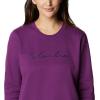 Columbia womens Columbia Trek™ Graphic CrewTrek Graphic Crew(Plum/Script Logo)