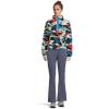 Columbia womens Helvetia Ii Printed Cropped Half Snap(Compass Blue Reflections/Compass Blue)