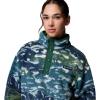 Columbia womens Helvetia Ii Printed Cropped Half Snap(Everblue Sisters/Rain Forest)