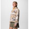 Columbia womens Helvetia Ii Printed Cropped Half Snap(Lemon Wash Roaming)