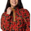 Columbia womens Helvetia Ii Printed Cropped Half Snap(Sail Red Retroscape)
