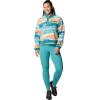 Columbia womens Helvetia Ii Printed Cropped Half Snap(Teal Rogue Valley)