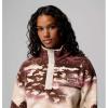 Columbia womens Helvetia Ii Printed Cropped Half Snap(Tobacco Sisters/Dark Stone)