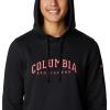 Columbia womens Trek Graphic Treatment Hoodie(Black/Csc Collegiate)