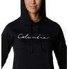 Columbia womens Trek Graphic Treatment Hoodie(Black/Script Logo)