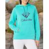 Columbia womens Trek Graphic Treatment Hoodie(Bright Aqua/Nocturnal Csc Stacked Logo)