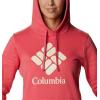 Columbia womens Trek Graphic Treatment Hoodie(Bright Geranium/Stacked Gem)