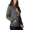 Columbia womens Trek Graphic Treatment Hoodie(Charcoal Heather/Stacked Gem)