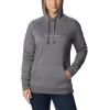 Columbia womens Trek Graphic Treatment Hoodie(City Grey Heather/White Logo)