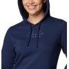 Columbia womens Trek Graphic Treatment Hoodie(Collegiate Navy/Casual Script)
