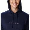 Columbia womens Trek Graphic Treatment Hoodie(Dark Nocturnal/Gumdrop Logo)