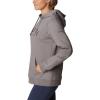 Columbia womens Trek Graphic Treatment Hoodie(Light Grey Heather/Csc Collegiate)