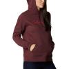 Columbia womens Trek Graphic Treatment Hoodie(Malbec/Script Logo)