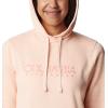 Columbia womens Trek Graphic Treatment Hoodie(Peach Blossom/Columbia Stencil)