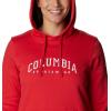Columbia womens Trek Graphic Treatment Hoodie(Red Lily/Csc Collegiate)