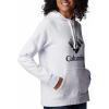 Columbia womens Trek Graphic Treatment Hoodie(White/Black Csc Stacked Logo)