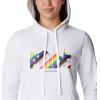 Columbia womens Trek Graphic Treatment Hoodie(White/Outdoorsy Pride)