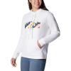 Columbia womens Trek Graphic Treatment Hoodie(White/Outdoorsy Pride)