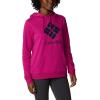 Columbia womens Trek Graphic Treatment Hoodie(Wild Fuchsia/Stacked Gem)