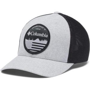 Columbia Men’s Colm Mesh Ball Cap(Columbia Grey Heather/Black/Flag)