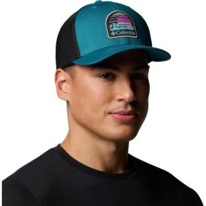 Columbia Men’s Colm Mesh Ball Cap(River Blue/Black/Peaceful Perspective)