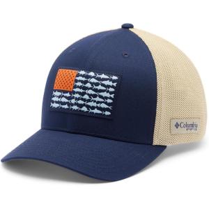 Columbia Unisex Adult PFG Logo Mesh Ball Cap(Collegiate Navy/Fish Flag)