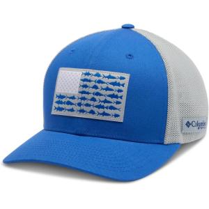 Columbia Unisex Adult PFG Logo Mesh Ball Cap(Vivid Blue/Fish Flag)