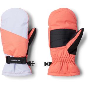 Columbia boys Core III Mitten(Snowdrift/Hot Coral)