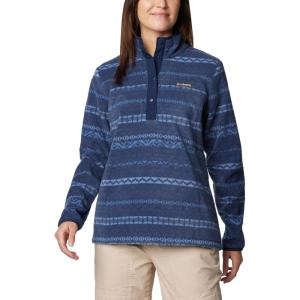 Columbia womens Benton Springs Printed Half Snap(Collegiate Navy Madras)