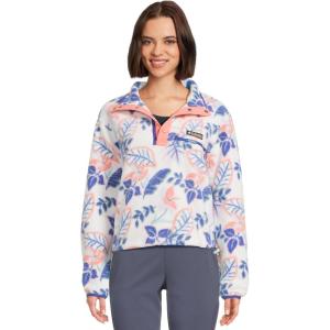 Columbia womens Helvetia Ii Printed Cropped Half Snap(Sea Salt Pasteled Multi)