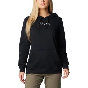 Columbia womens Trek Graphic Treatment Hoodie(Black/Casual Script)